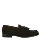 Elegant Brown Calf Leather Men's Loafers