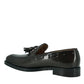 Elegant Dark Brown Calf Leather Loafers