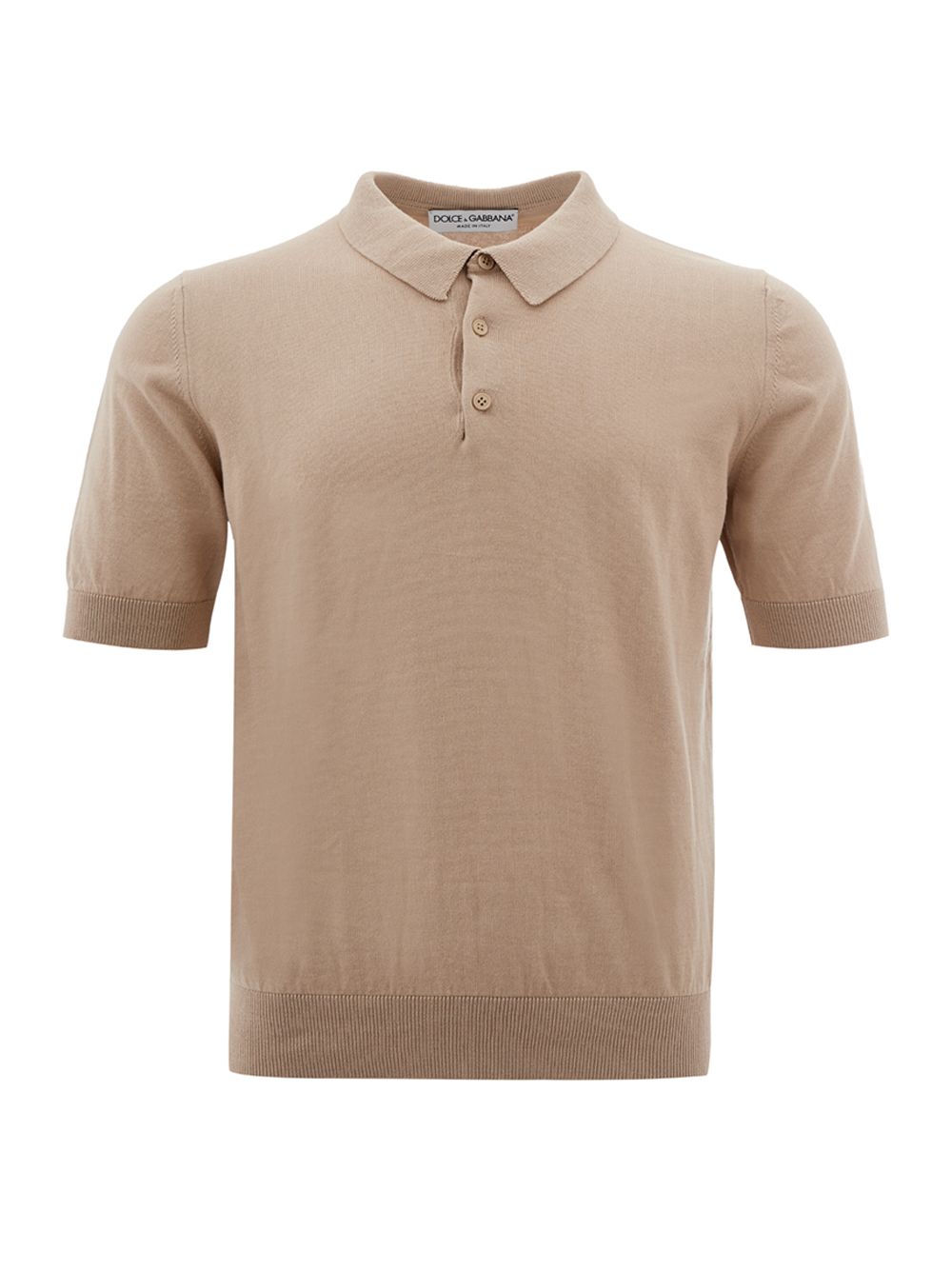 Beige Classic Cotton Polo Shirt