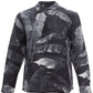 Elegant Linen Floral Print Shirt - Monochrome