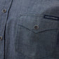Elegant Slim Fit Blue Cotton Shirt