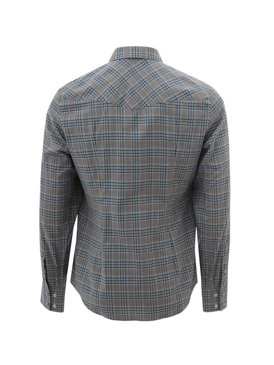 Elegant Checkered Slim Fit Cotton Shirt