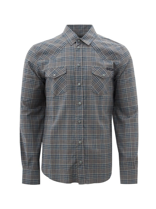 Elegant Checkered Slim Fit Cotton Shirt