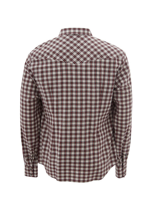 Elegant Slim Fit Checked Cotton Shirt