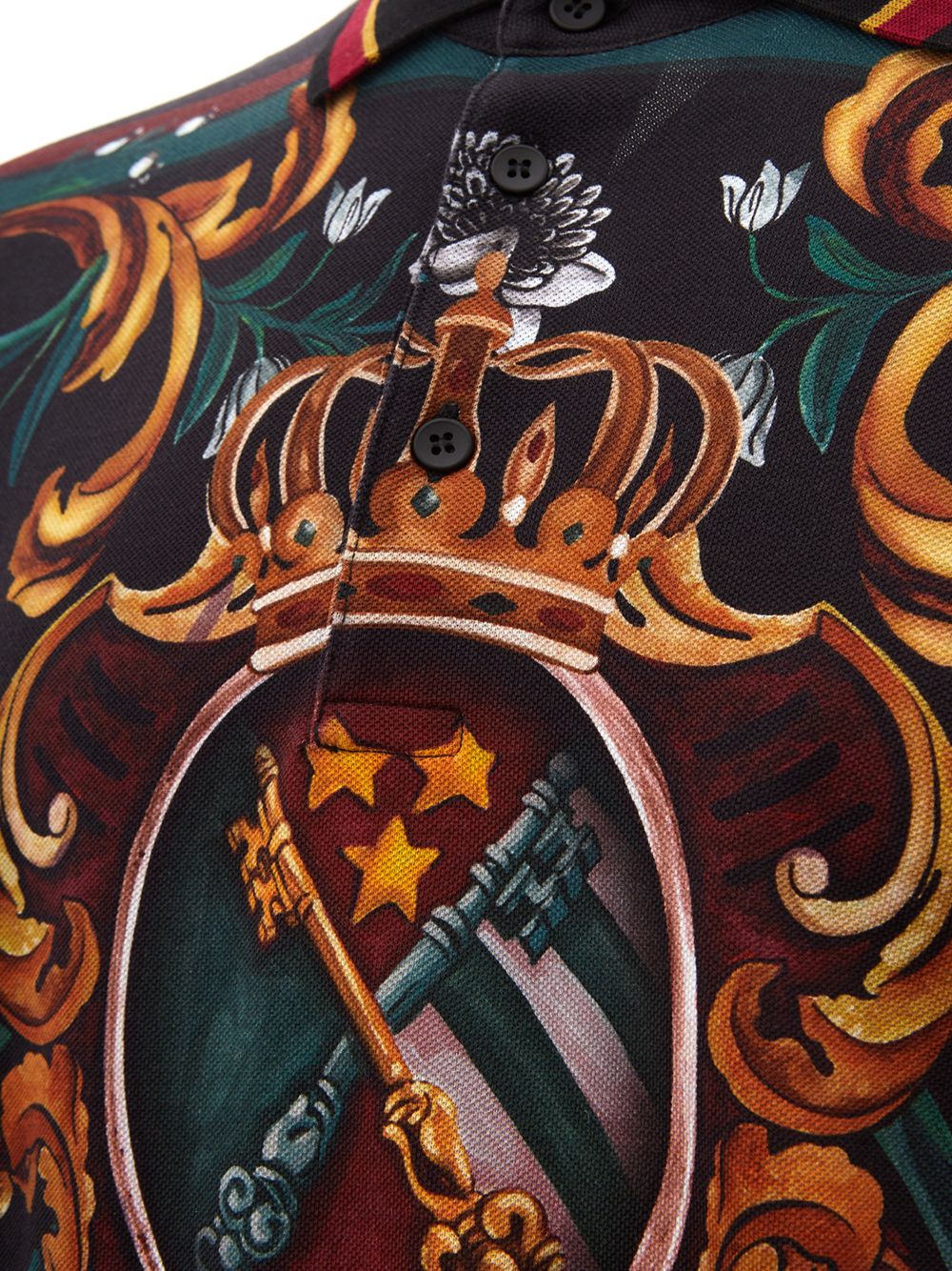 Multicolor Cotton Piquet Polo Shirt