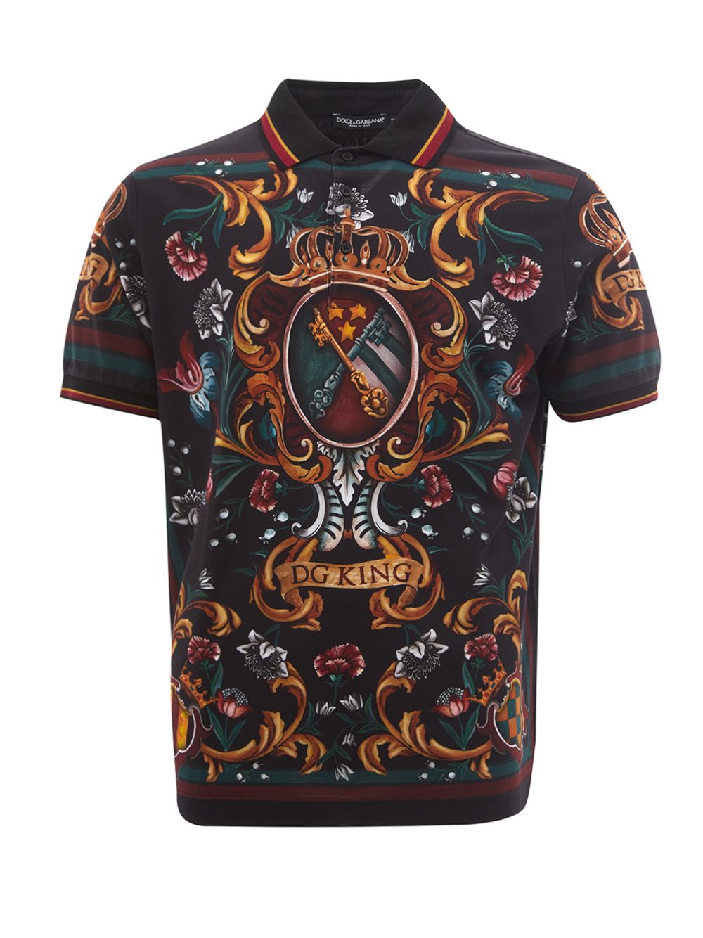 Multicolor Cotton Piquet Polo Shirt