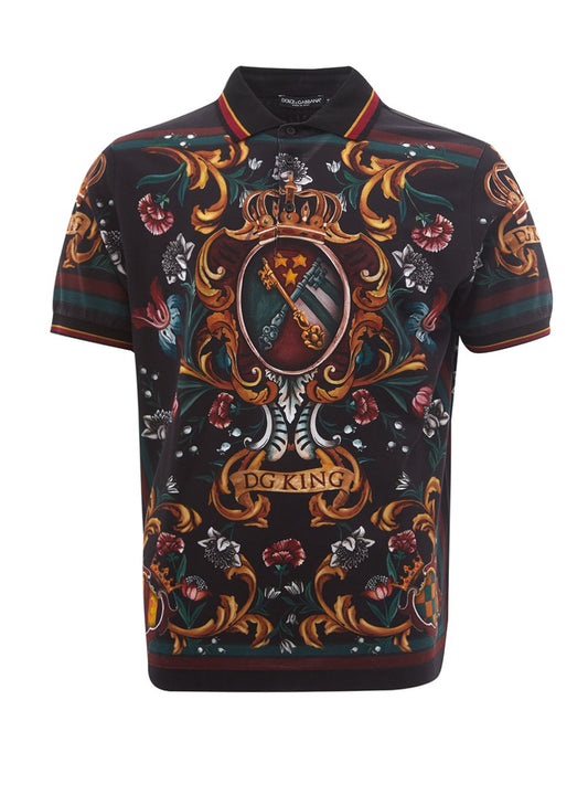 Multicolor Cotton Piquet Polo Shirt