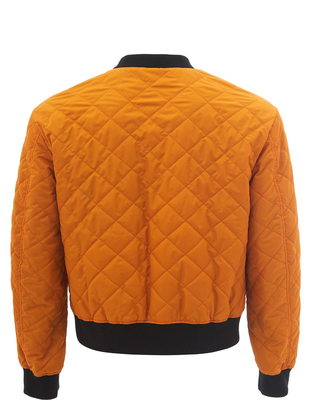 Quilted Orange Zip-Up Jacket