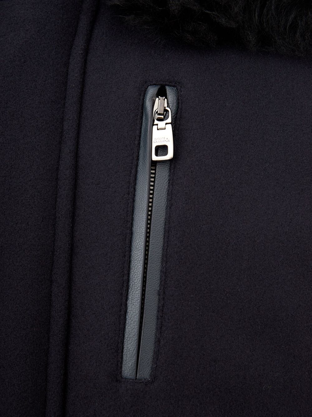 Elegant Wool Jacket with Fur Collar Detail