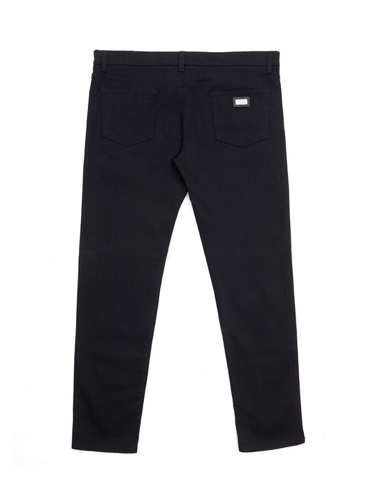 Black Classic Stretch Denim Jeans