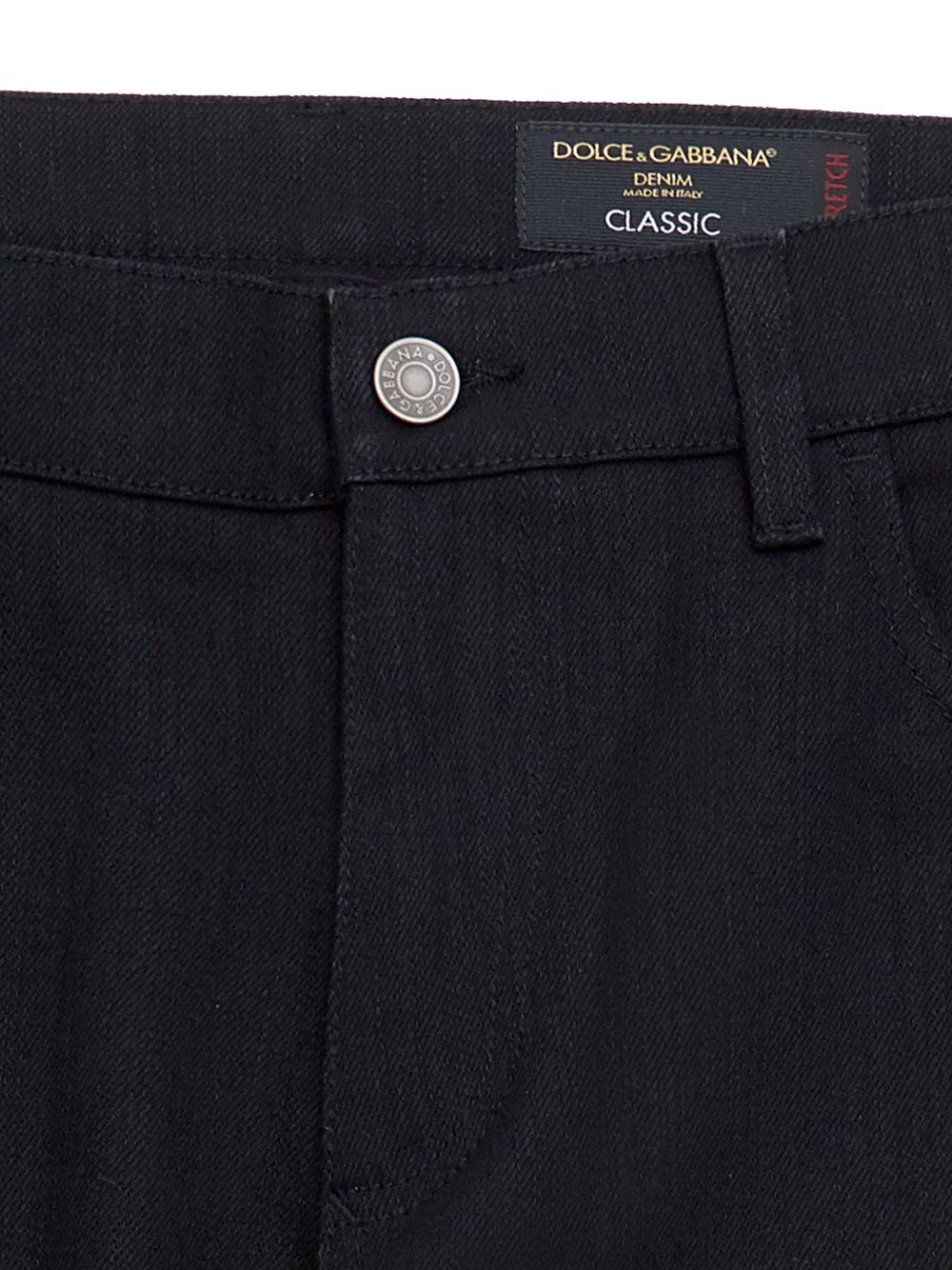 Black Classic Stretch Denim Jeans