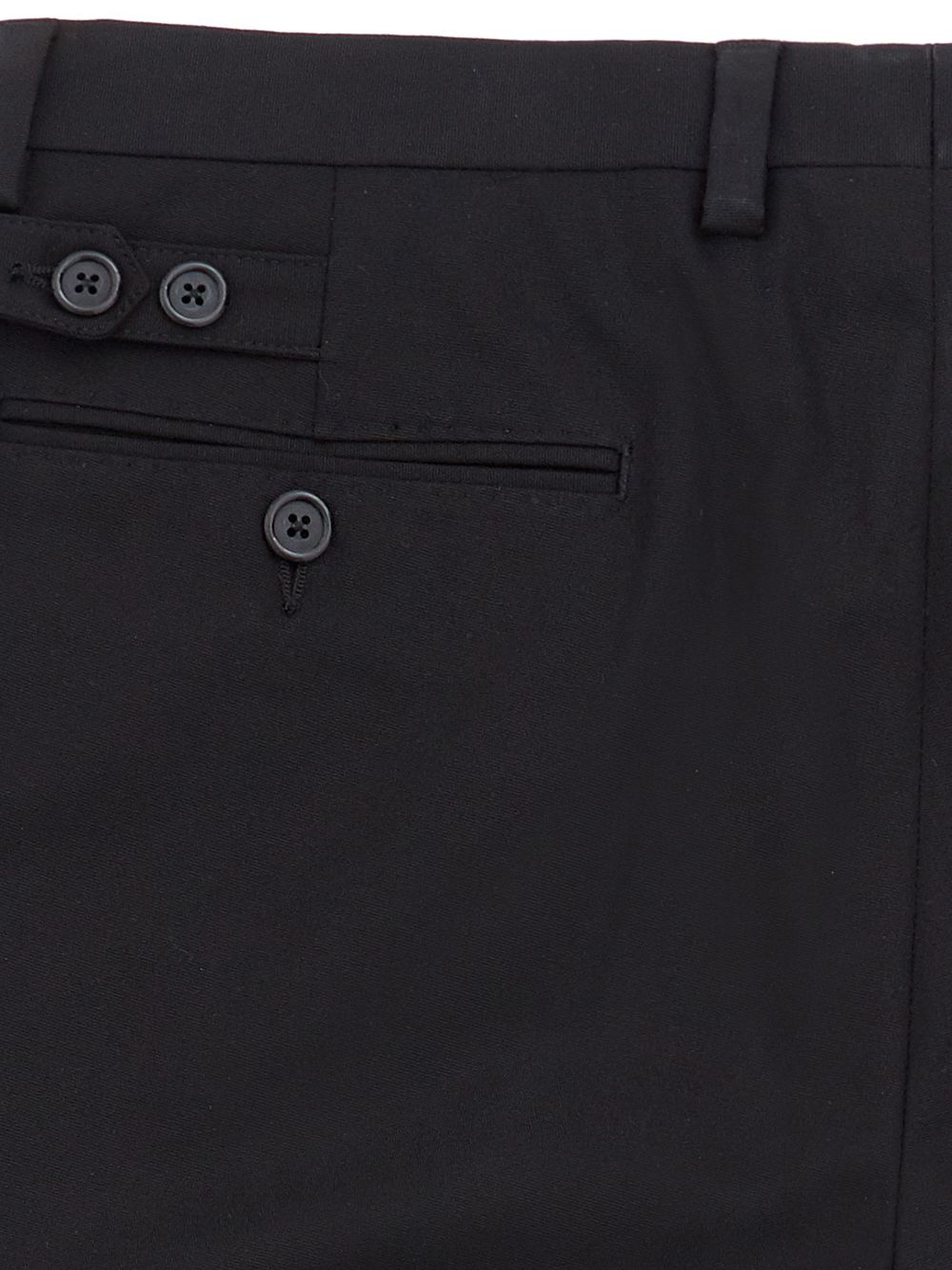 Svelte Black Cotton Chino Trousers