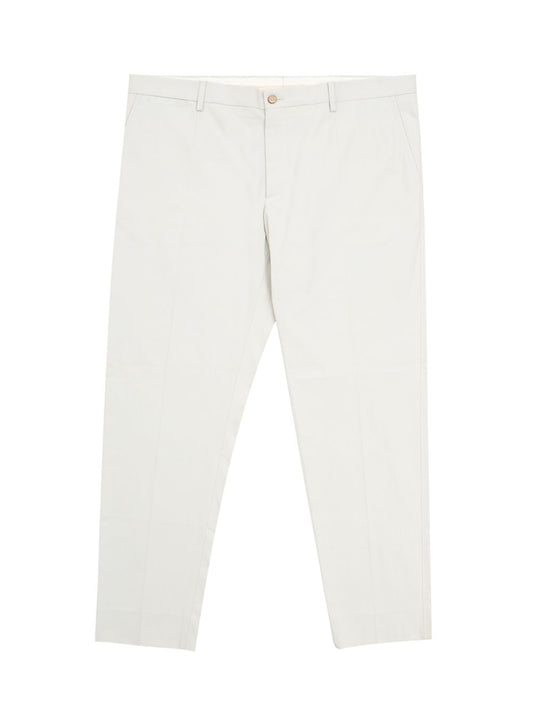 Ivory Tailored Cotton Chino Trousers