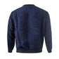 Elegant Blue Geometric Linen Sweatshirt