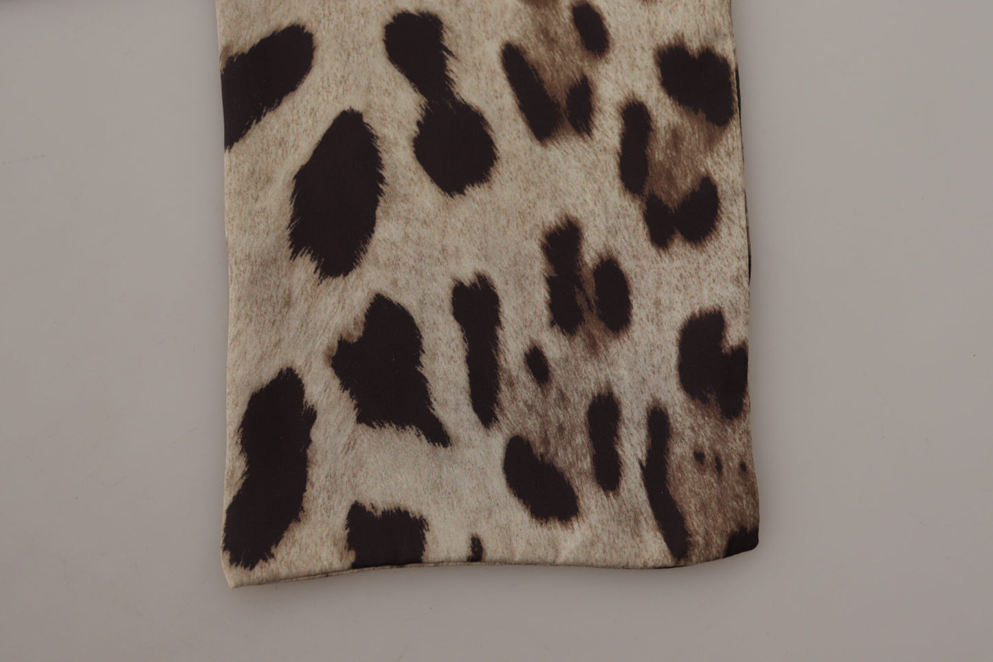 Elegant Silk Leopard Print Men's Scarf