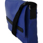 Elegant Blue & Black Cotton Blend Messenger Bag