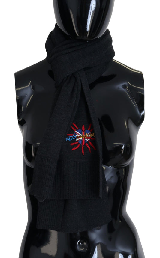 Black Sacred Heart #DGLovesLondon Wrap Scarf