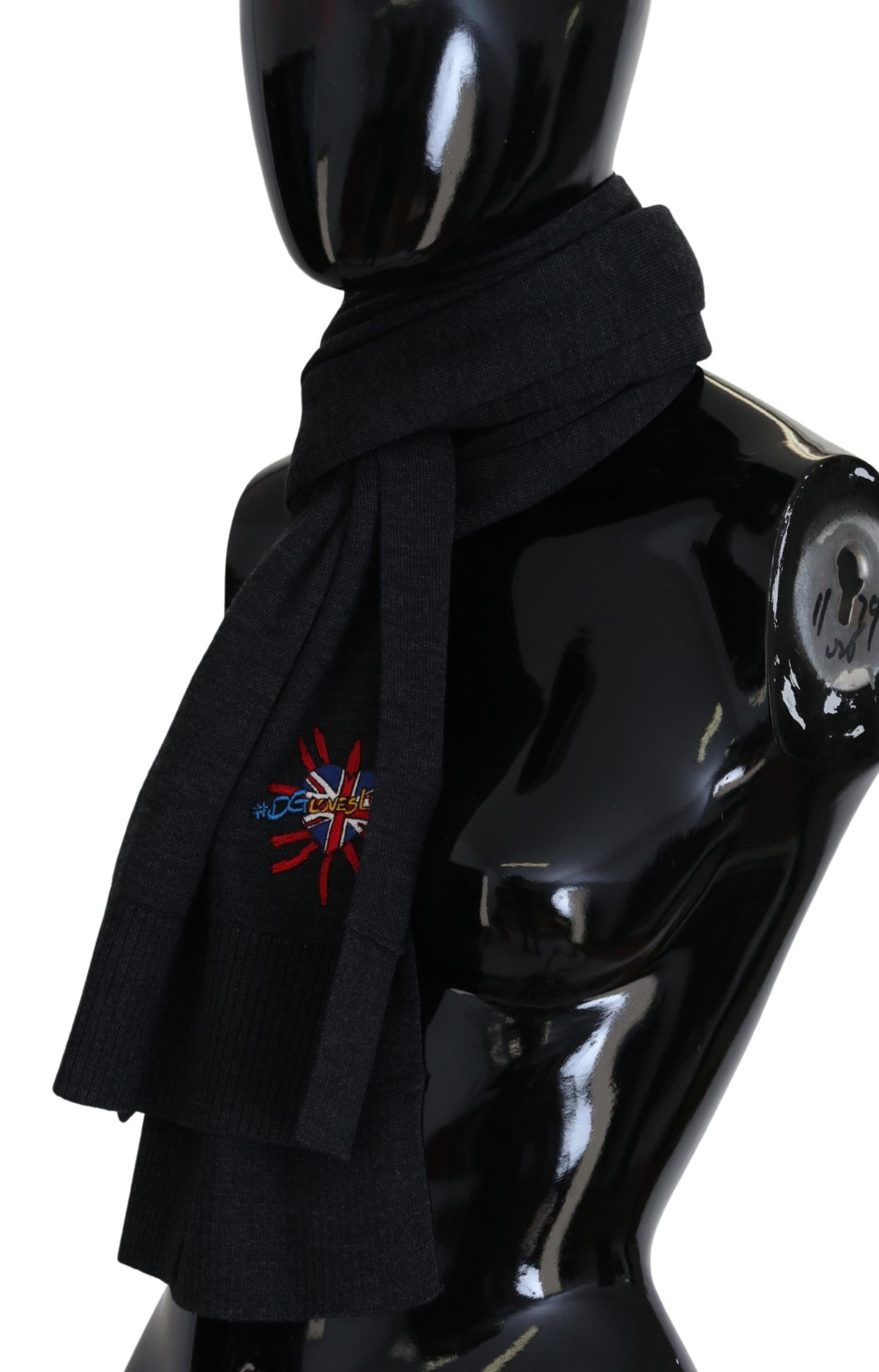 Black Sacred Heart #DGLovesLondon Wrap Scarf