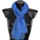 Elegant Cashmere Scarf in Rich Blue Hue
