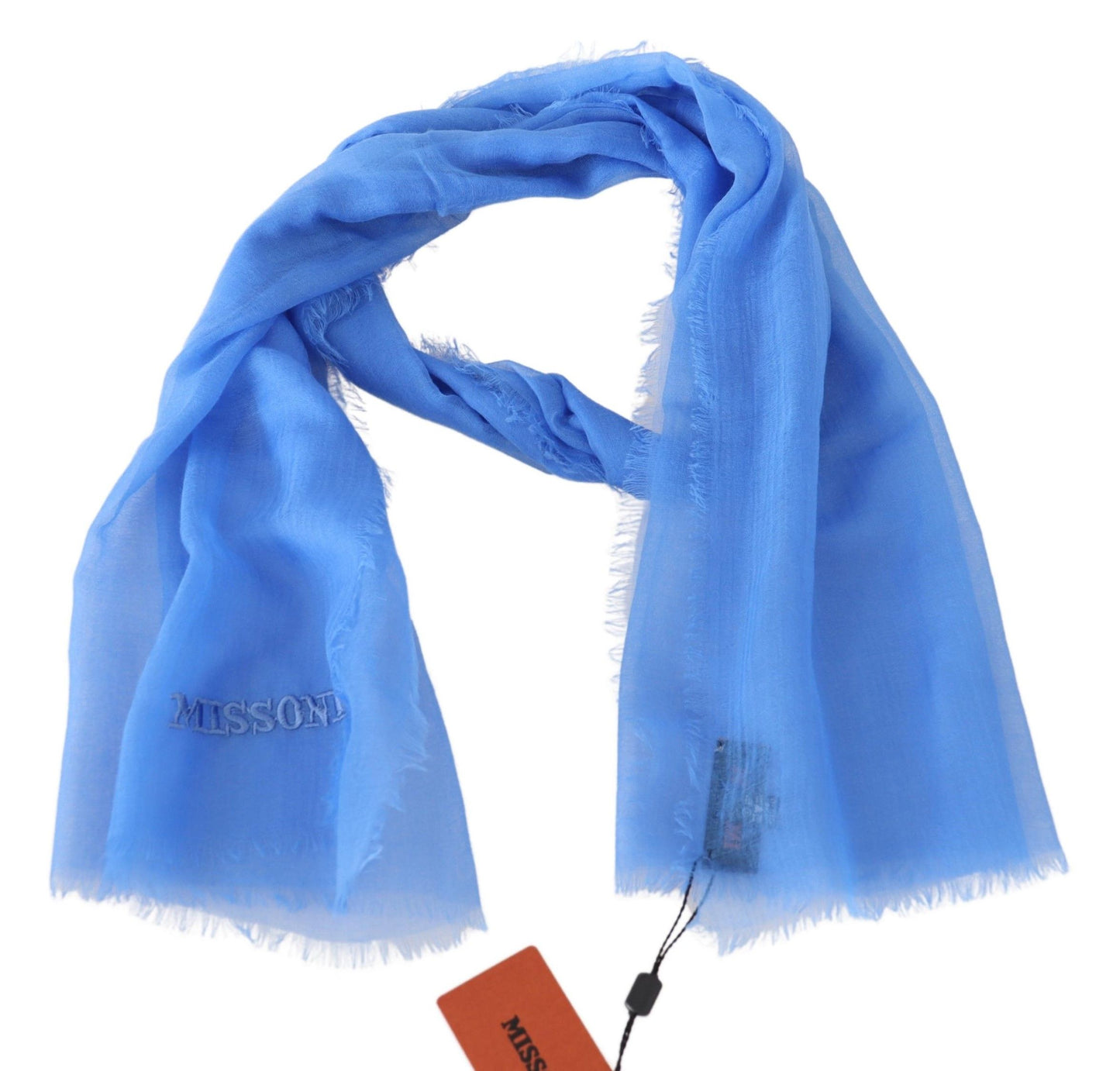 Elegant Cashmere Scarf in Rich Blue Hue