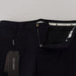 Black Wool Slim Formal Pants