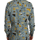 Jazz Print Slim Fit Cotton Shirt