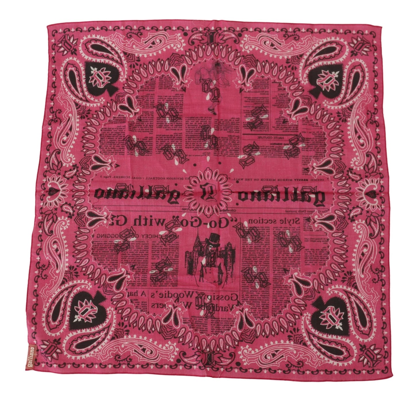 Elegant Pink Cotton Bandana Shawl Scarf