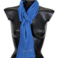 Elegant Cashmere Scarf in Signature Blue
