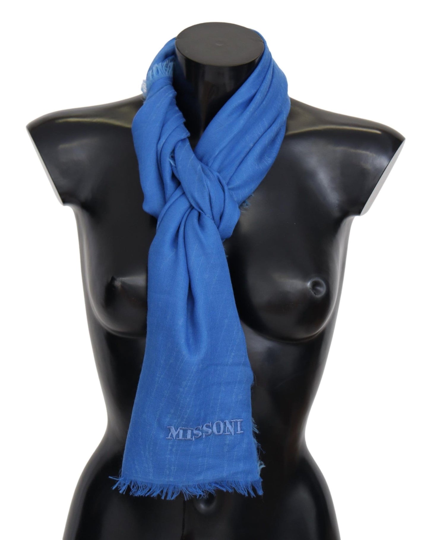 Elegant Cashmere Scarf in Signature Blue