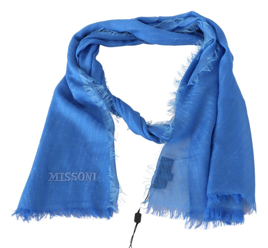 Elegant Cashmere Scarf in Signature Blue