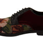 Red RUNWAY Baroque Embroidery Velour Shoes