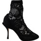 Black Taormina Lace Socks Pumps Boots