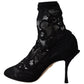 Black Taormina Lace Socks Pumps Boots