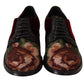 Red RUNWAY Baroque Embroidery Velour Shoes
