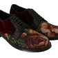 Red RUNWAY Baroque Embroidery Velour Shoes