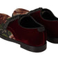 Red RUNWAY Baroque Embroidery Velour Shoes