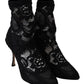 Black Taormina Lace Socks Pumps Boots