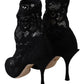 Black Taormina Lace Socks Pumps Boots