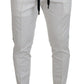 White Cotton DG Logo Jogger Pants