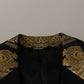 Black Gold Jacquard Single Breasted Blazer