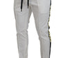 White Cotton DG Logo Jogger Pants