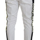 White Cotton DG Logo Jogger Pants