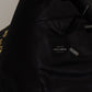 Black Gold Jacquard Single Breasted Blazer