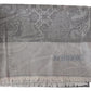Elegant Paisley Wool Scarf in Gray