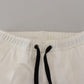 White Cotton DG Logo Jogger Pants