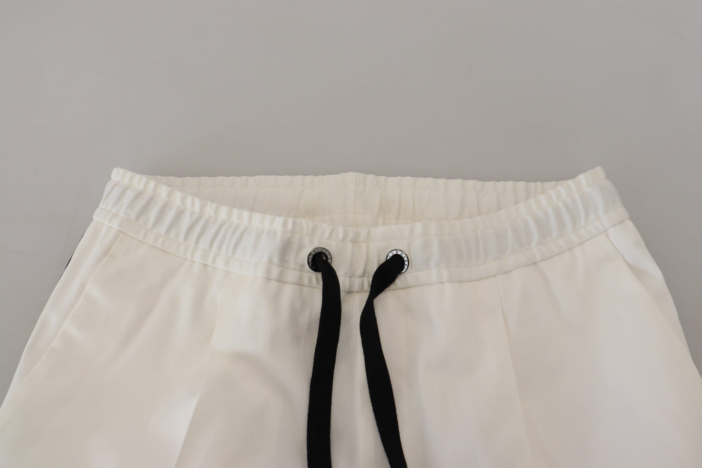 White Cotton DG Logo Jogger Pants