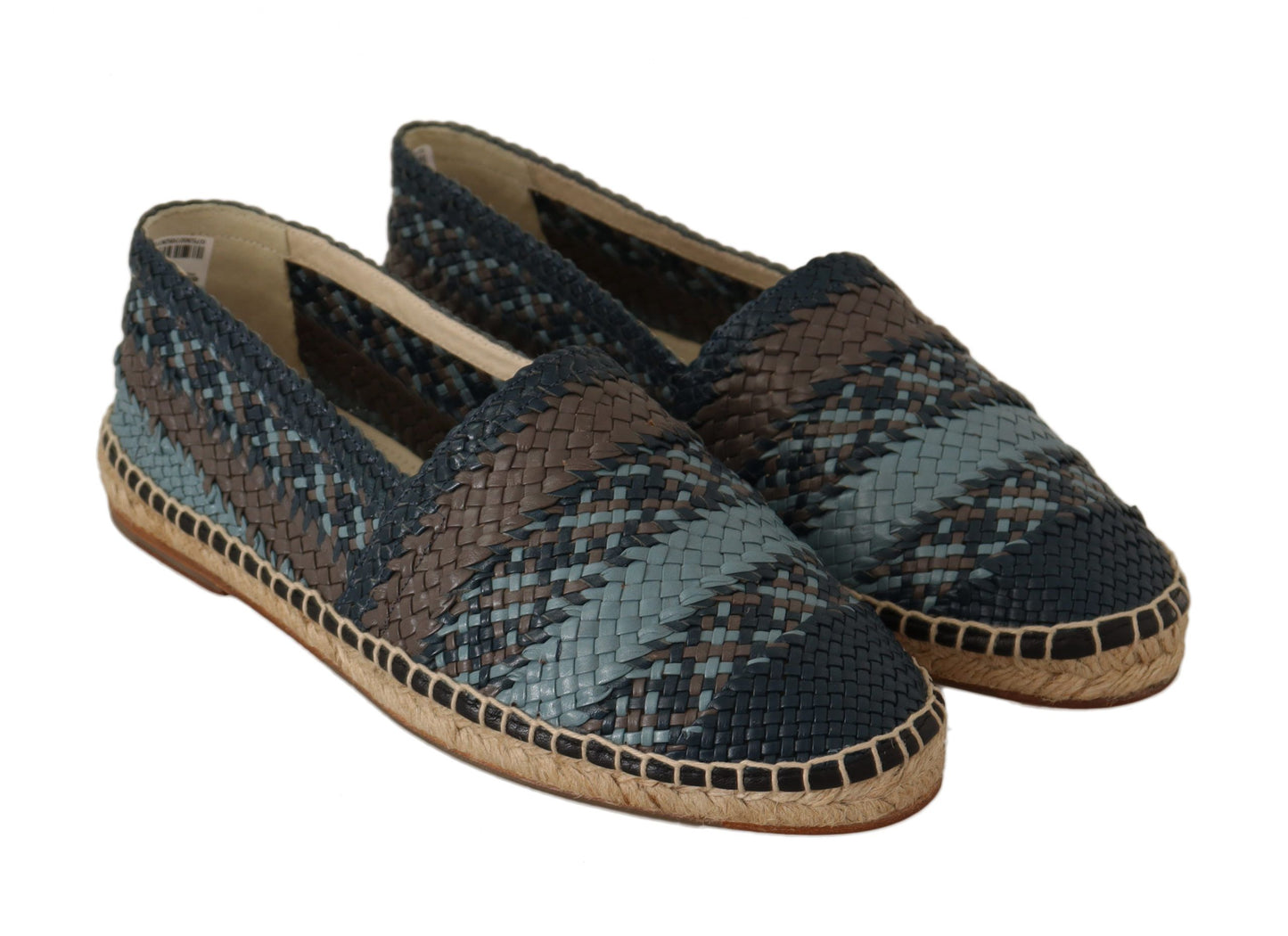 Elegant Woven Leather Espadrilles