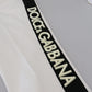 White Cotton DG Logo Jogger Pants
