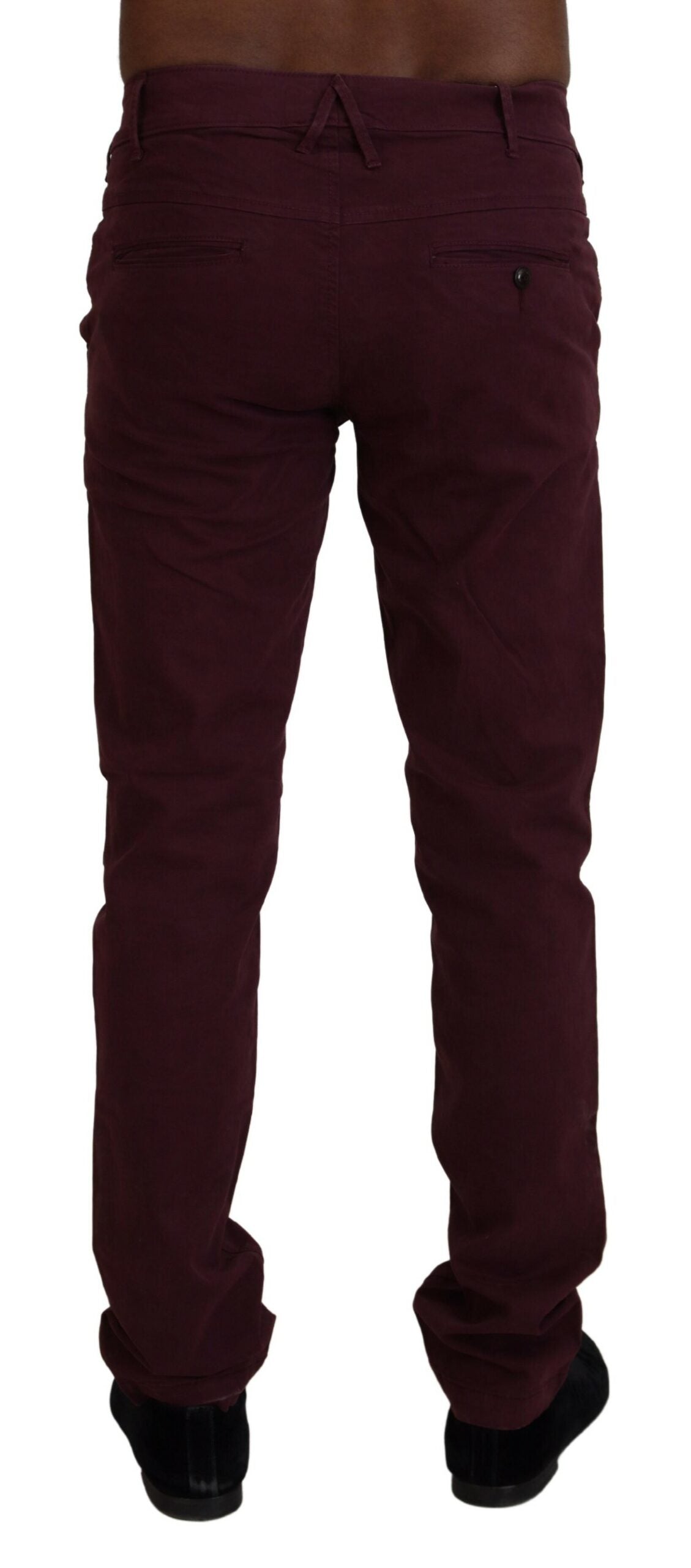 Elegant Maroon Casual Skinny Pants