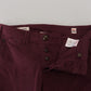 Elegant Maroon Casual Skinny Pants